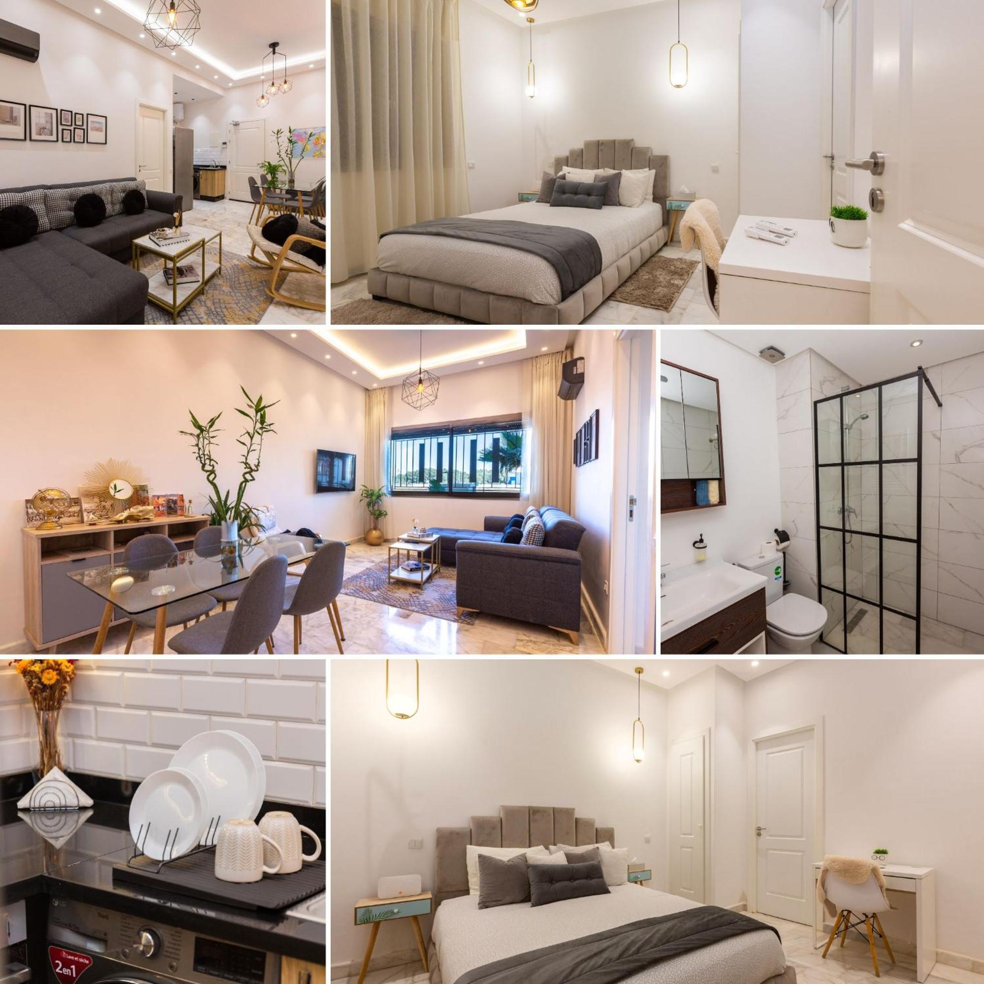 Airport Apartment Suite Casablanca Free Wifi Modern Confort Calme Derroua Eksteriør bilde